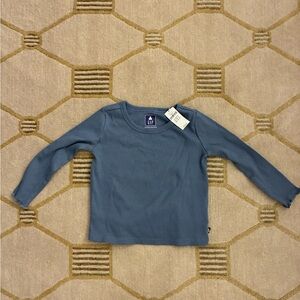NWT Gap Ribbed Long Sleeve Organic Cotton Tee 2T